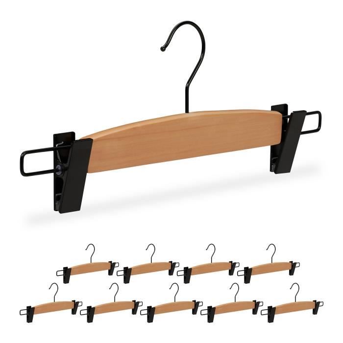 Relaxdays Cintres, Lot De 50, Antidérapants, Ouverture En U Support Pour Cravates Design Compact Gris 97688469