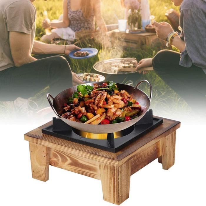 GFTIME Four à Bois Portable Multifonction – Barbecue, Plancha, Grille Et Plaque – Idéal Camping Et Pique-nique