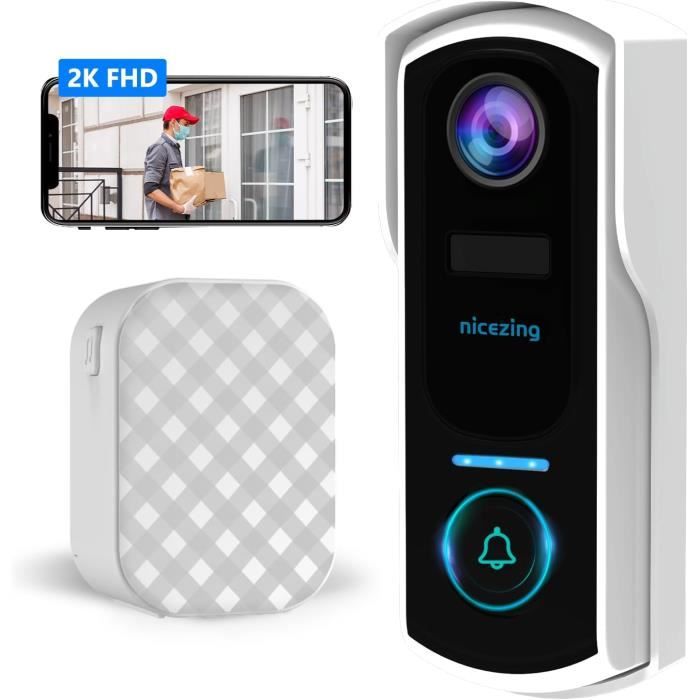 sans Fil avec Camera, nicezing 2K FHD sans Fil