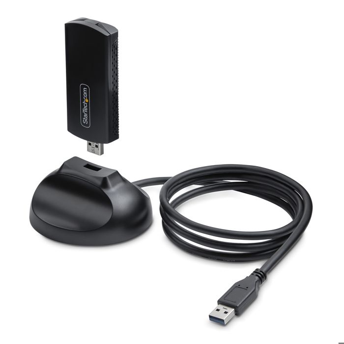 Clé USB WiFi 6E - StarTech.com - Adaptateur USB Compact - Antenne Pliable - 2402 Mbps - Windows 11