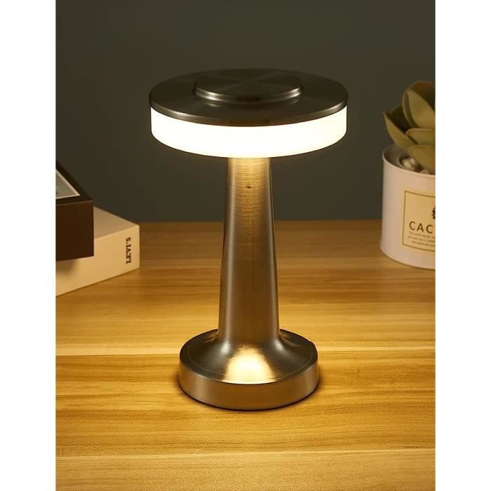 HOTUT Lampe De Table LED Sans Fil Rechargeable, Lampe De