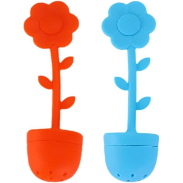 Infuseur Thé Silicone Infuseur à Thé En Silicone 6 Pièces Feuilles De Thé Infuseur Avec Poignées En Silicone Design De Feuille Moderne Avec Dessous Soucoupes Pour Filtrer Le Thé Boule à Thé