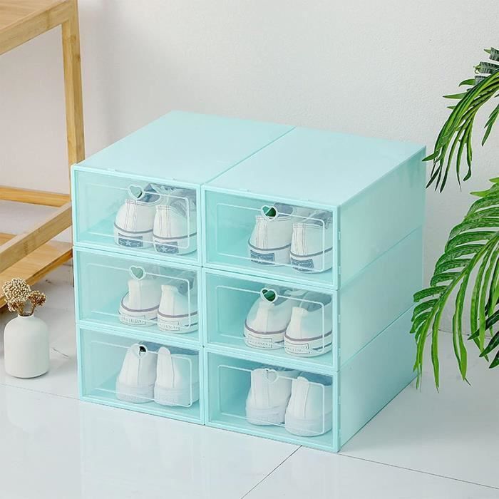 Boite Chaussure Lot De 20 Boîtes À Chaussures Empilables Avec Tiroir, Boîte De Boite Rangement Chaussures