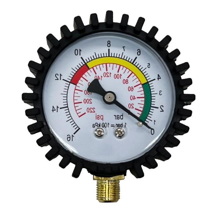 Manomètre Joes Racing 0-60 PSI - Pour Mesurer La Pression Des Pneus De Voiture, Moto Ou Vélo