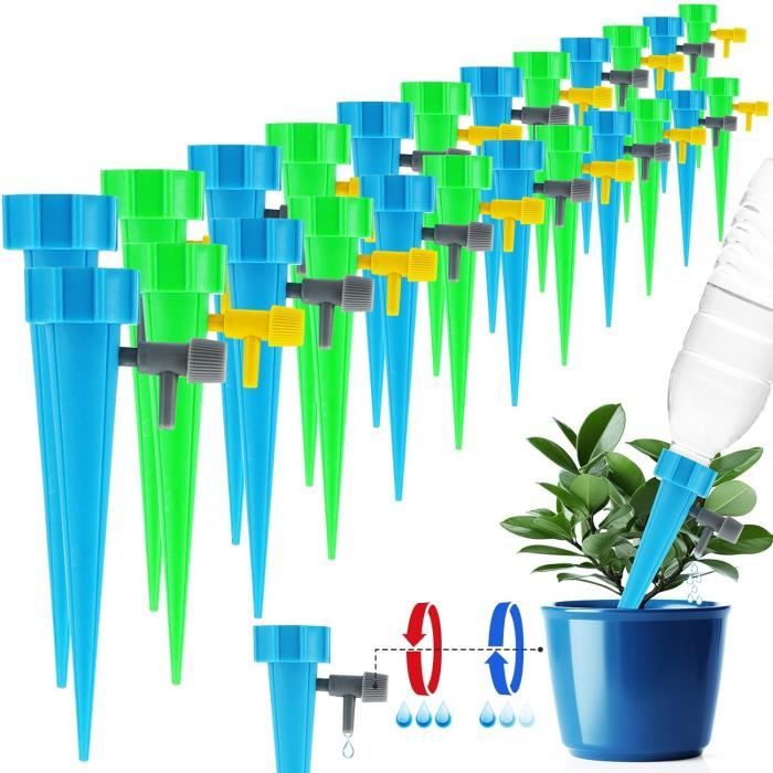 Goutte à Goutte Bouteille, 12 Pièces Arrosage Automatique Interieur Avec Vannes De Régulation