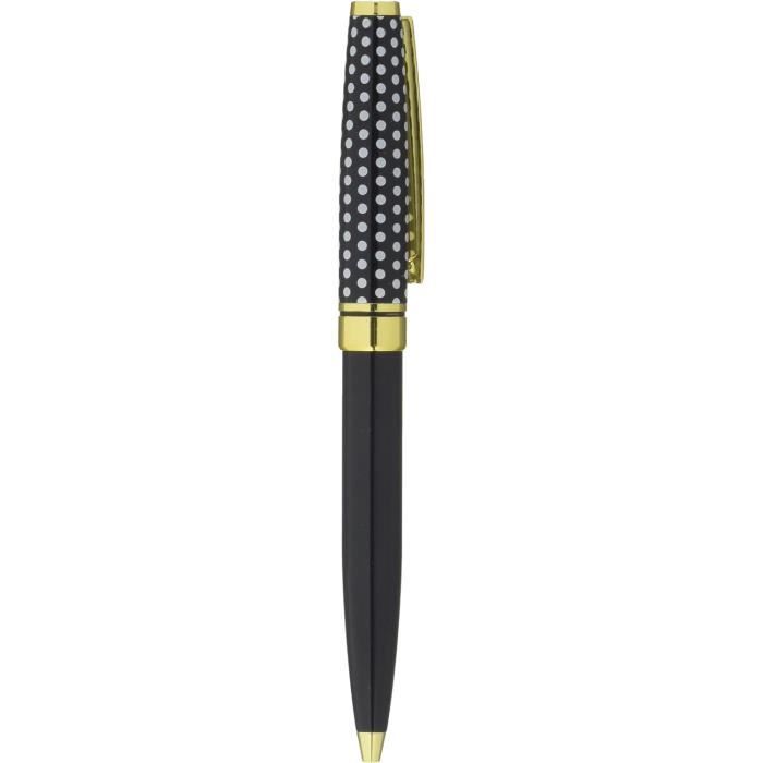 Die Carterie 76000767 Kugelschreiber Black & Gold – Mit Botschaft Auf Clip, Serie Corinne, Elegantes Design