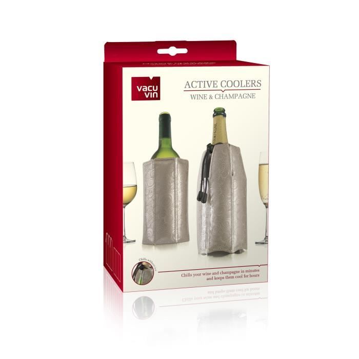 VACUVIN Coffret 2 rafraîchisseurs Rapid Ice Wine & Champagne