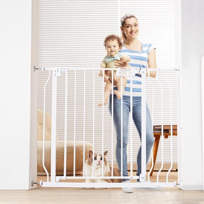 Barrière De Sécurité Extensible Pour Bébé Et Animaux - Maille Transparente, Réglable, Fixation Facile - 4