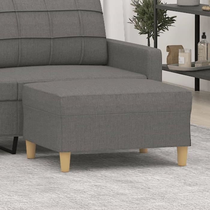 349272 vidaXL Repose-pied Gris foncé 70x55x41 cm Tissu