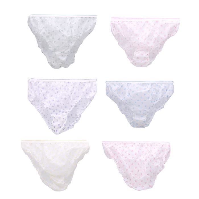 Vvikizy Lot Slips Jetables Femme Voyage en Coton Papier - Main Image