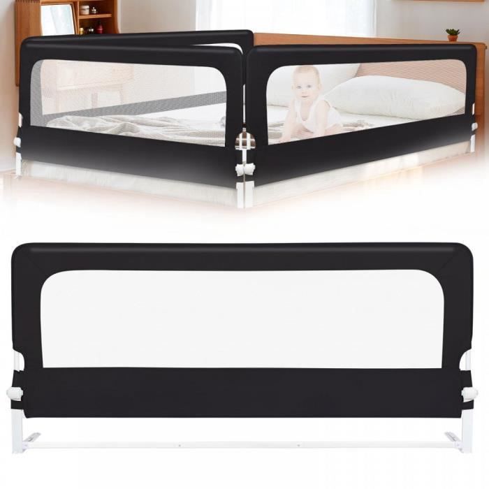 XUANYU 1 Pcs Barrière de lit enfant portable - Noir