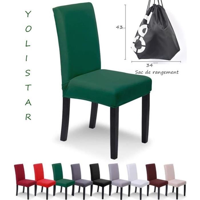 6PCS Housse De Chaise Salle à Manger Extensible Protecteur De
