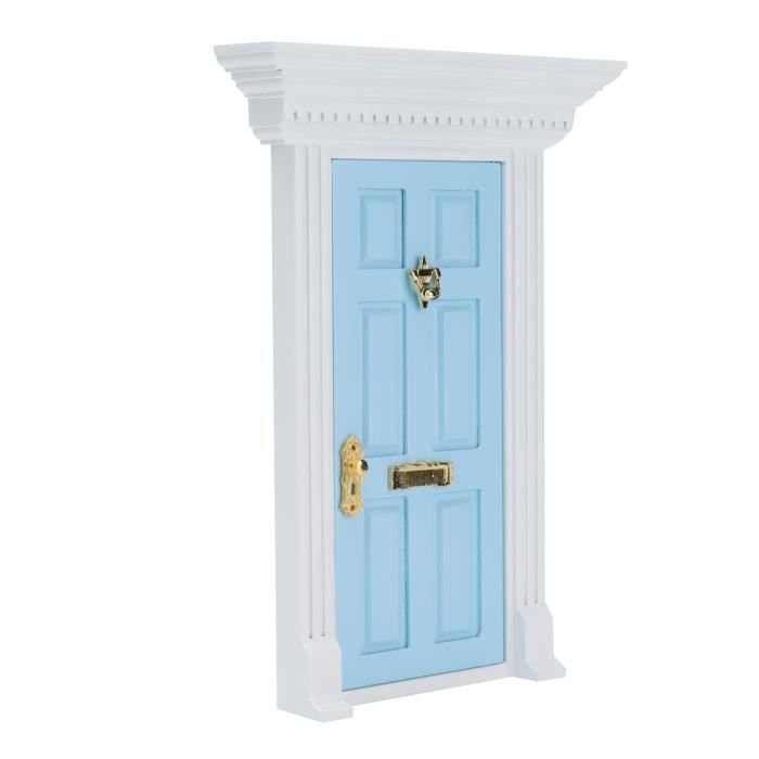Porte Miniature 1/12 En Bois – Style Elfe Pour Maison De Poupée – Cadeau Créatif Dès 3 Ans – 18 X 9 Cm