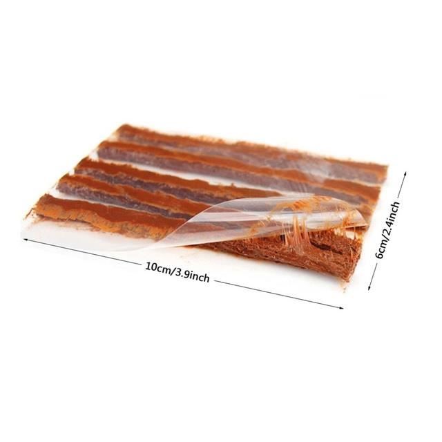ETOPARS Kit Réparation Pneus 100 Pièces - Bandes Caoutchouc 100mm X 6mm Pour Crevaison Voiture