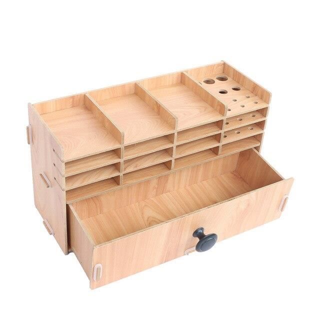 Boîte De Rangement En Bois Pour Diamond Art - Grande Capacité Avec Poignées Et Grille - Idéale Pour Rangement Créatif, DIY, Cadeau