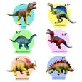 Jouets Réalistes de Dinosaure - Paquet de 6 "Dinosaures en Plastique de Grande Taille de 7 po pour Enfants -1