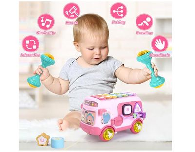 Weilim Montessori Jouets Pour Bébé Blocs Empilables Doux Anneaux Boules