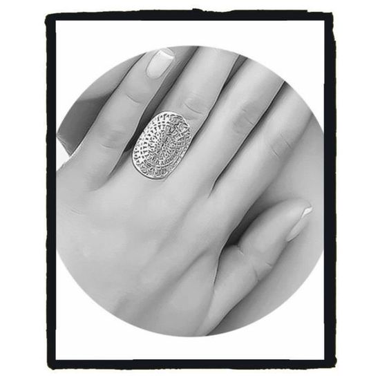 Bague Ajourée Argent Massif 925/1000 – Bijouxia – Choix Taille 48 à 68