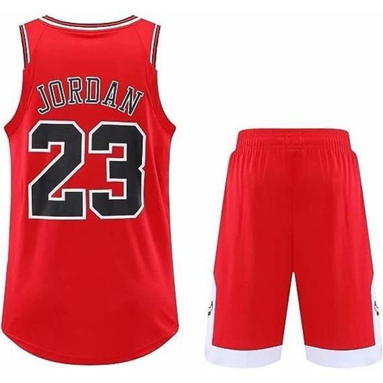 2 Pieces Maillot Basketball Enfant Adulte 2023 Maillot sans Manches Pantalon Court Enfants Adulte C 23 rouge Cdiscount Sport