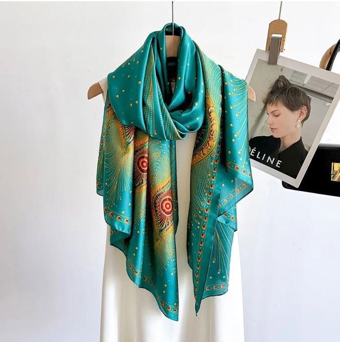JACOB COHEN Foulard 70%coton 30%soie TBEG vintage scarf 54 x 55 cm