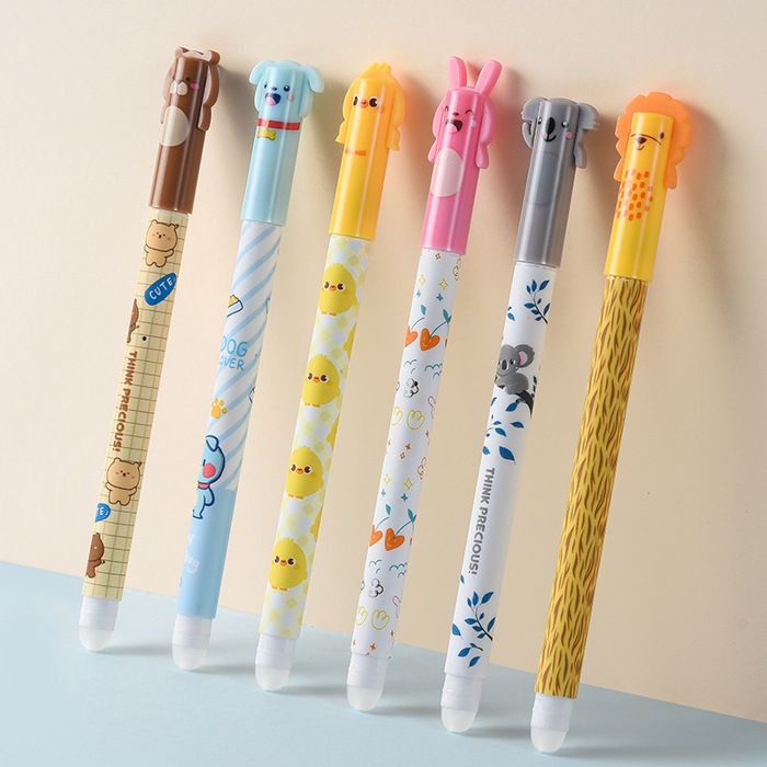 12 Stylos Effaçables BP + 1 Porte-clés - Idéal Pour Fans Kpop, Encre Fluide, Design Unique