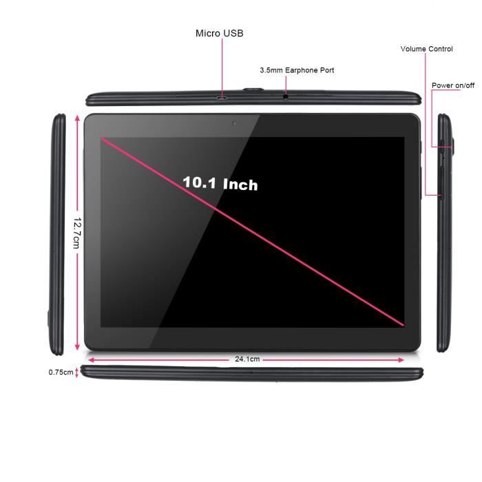 Tablette Tactile Excelvan M10K6 10.1Pouces 1280*8001