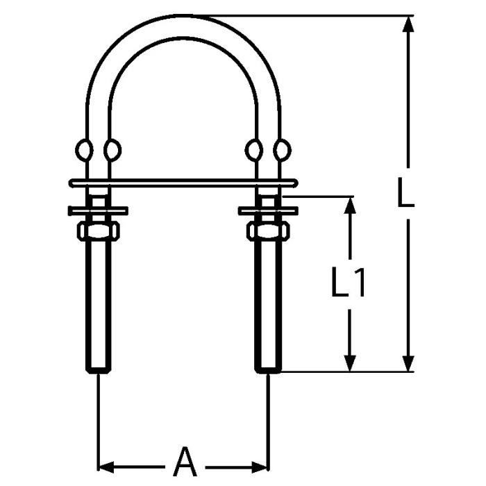 Cadène 2 Plaques Inox A4 - Lot De 4 - Crochet Attache Jardin & Toile