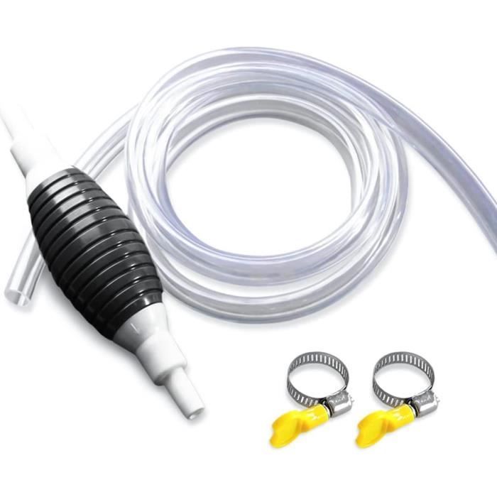 Pompe à Siphon Kalolary 6 Pieds - Auto-amorçage - Pour Essence, Eau, Vin - Débit 3,5 Gallons/min