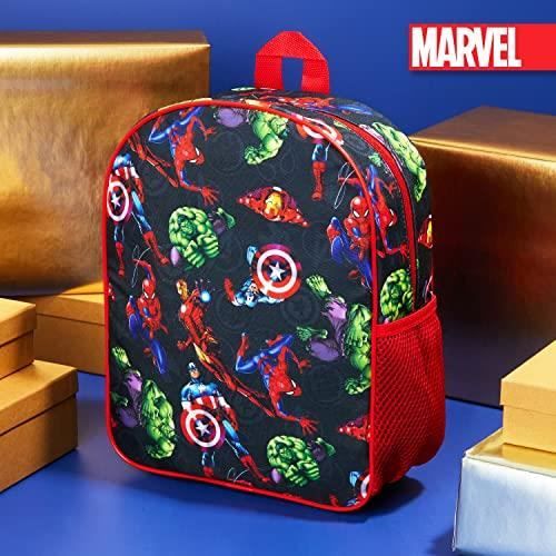 Marvel Sac à Dos Iron Man Enfant Avec Sac Déjeuner Amovible Et Porte-Bouteille - 2 Pièces