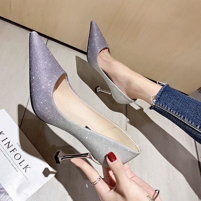 Chaussures à Talons Compensés Miss Selfridge Gris Clair - Taille 6 UK, Occasion, Livrées En Boîte