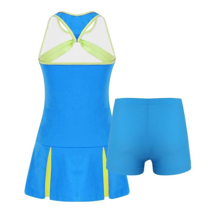 Robe De Tennis Femme AMTOSS - Short Intégré - Nylon/élasthanne - Bretelles Réglables Robe Sport Short Intégré Nylon élasthanne Réglable