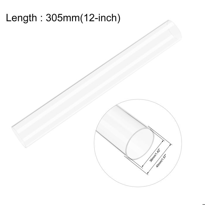 Sourcing Map Lot De 10 Tubes Ronds En Polycarbonate Rigide Transparent
