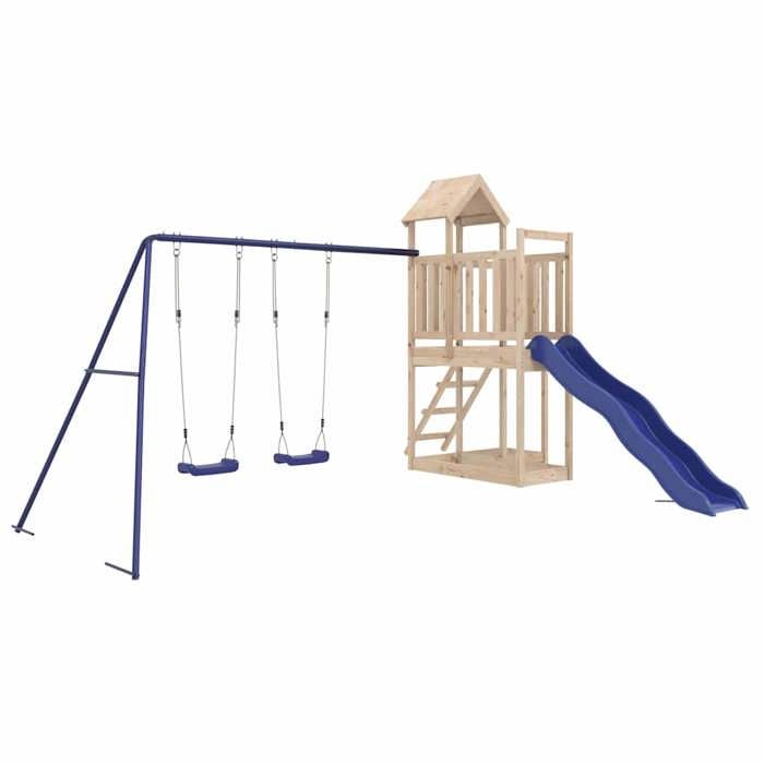 Aire de jeux d'extérieur en bois de pin massif - DRFEIFY - A3156946 KA488 - Balançoire double