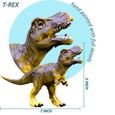 Jouets Réalistes de Dinosaure - Paquet de 6 "Dinosaures en Plastique de Grande Taille de 7 po pour Enfants -2