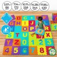 172 Pièces Puzzle Tapis en Mousse Bébé Dalles EVA 7.14 m2 Alphabet et Chiffres Antidérapant Chambre d'Enfant-2