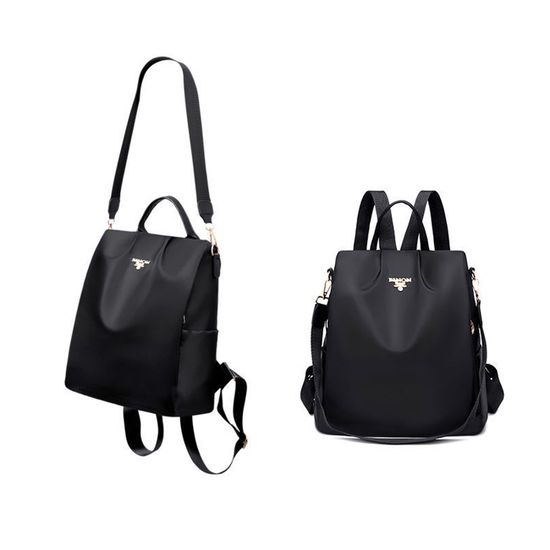 Grand Sac à Dos Femme Cuir Épais Anti-vol – Bretelles Amovibles Réglables, Poche Secrète Dos