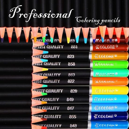 72 Crayons de Couleurs Professionnel avec Trousse pour Ranger, Crayon Kit  Dessin avec Livre de Coloriage et Gomme et Taille-Cra[356] - Cdiscount  Beaux-Arts et Loisirs créatifs