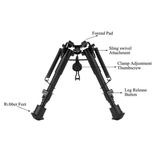 Bipied Tactique Pivotant Style Harris Avec Conversion Picatinny 16 à 23
