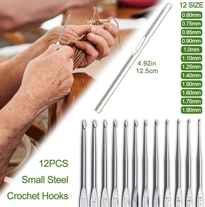 Kit De Crochet Complet 87 Pièces Pour Débutants Et Experts - Avec étui, Crochets 0.6 à 6.5 Mm Et Accessoires - 6