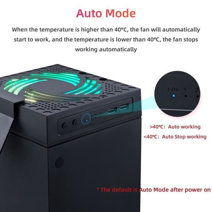 Ventilateur de refroidissement coloré RVB pour Xbox Series X, dissipation  de la chaleur de l'hôte, ventilateur avec anti-poussière, console en filet  métallique, système de refroidissement externe - AliExpress