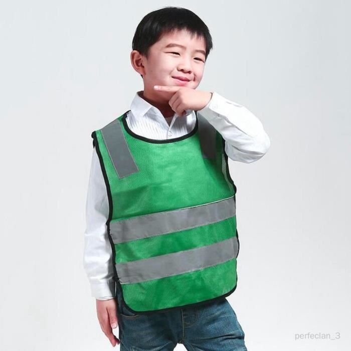 Vêtements Réfléchissants de Sécurité pour Enfants vert