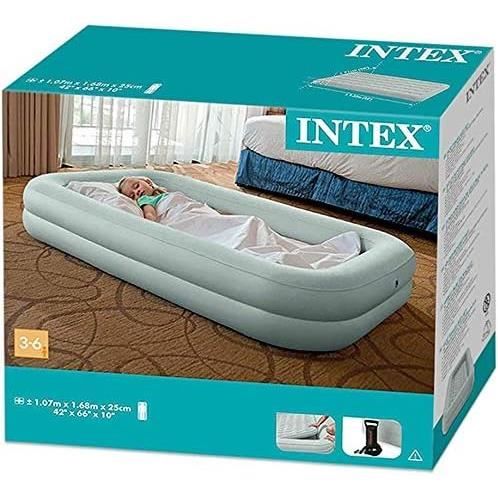 Intex - Lit gonflable Enfant 168x107cm + Gonfleur - Cdiscount Maison