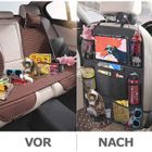 Organisateur De Siège Auto Enfant - Poches De Rangement Avec Compartiment IPad - Protection Siège Voiture - Noir