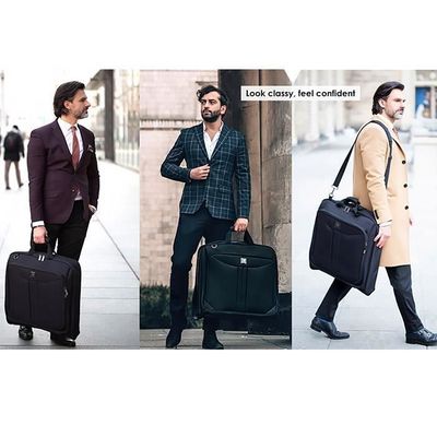 Sac à Vêtements Sacs De Costume Pour Le Voyage Et Le Stockage Protecteur De Housse De Costume A Fermeture Eclair A Soufflet Avec 2 Grandes Poches Et 2 P9732366