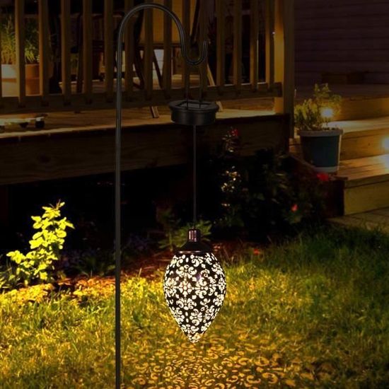 Chandelier extérieur reste éclairage Hauteur 220 cm Lanterne Jardin Chemin Lampe Verre