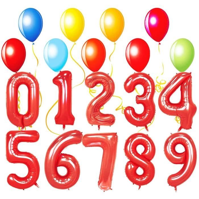 Ballon géant anniversaire or chiffre 9 (x1) REF/BA3012 - Cdiscount Maison