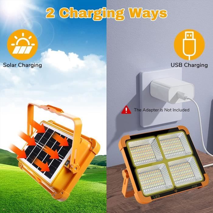 Lanterne De Camping LED Rechargeable - Lumière Portable Multifonction, Réglable En Couleur (blanc/jaune/ambre) Et Luminosité, Avec Sortie USB