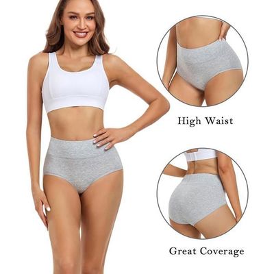 Lot De Culottes Femme Coton Taille Haute - Confortable, Respirant, 95% Coton