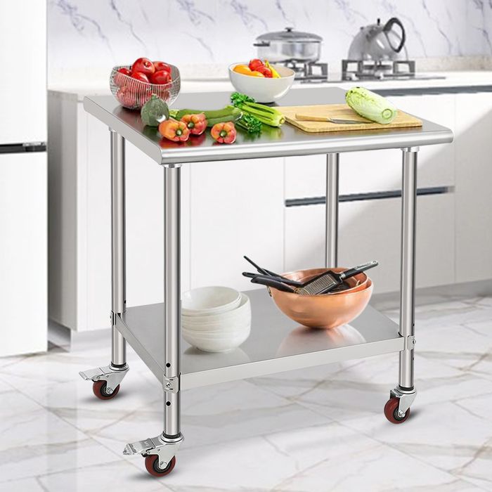 CAVATINY Table de travail en acier inoxydable 61 x 46 cm - 4