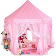 Tente pliable portative de Jeu pour Enfants Princesse Pop Up Chateau Filles Jouet Tente (Rose) Pour Maison Plage, etc-0